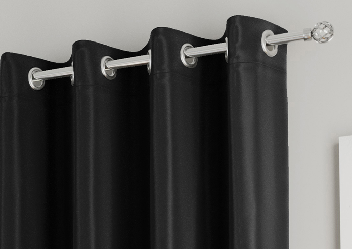 Supersoft Eyelet, Black - Ready Made Curtains - Image 9